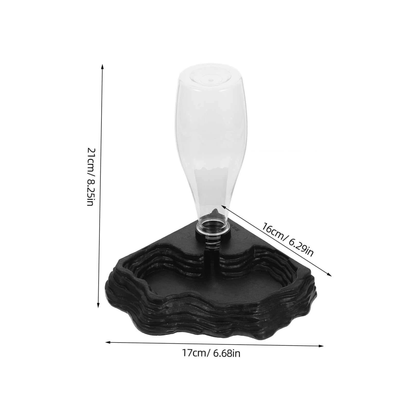 Hohopeti Large Reptile Water Dispenser Automatic Turtle Feeder Reptile Waterer Reusable Water Dish