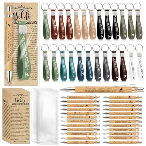 Feifeiya 25 Sets Christian Church Gift Bulk Bible Verse Bamboo