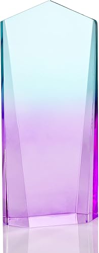 Miniatura 2 de Baudville Trofeo acrílico degradado grabado  Trofeo de premio  Grabado personalizado de hasta tres líneas y selección de versos preescritos