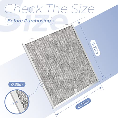 Range Hood Filter Replacement For Broan Nutone, S99010430-002, 99010430-002, 4512880, Kenmore Aluminum Mesh Grease Filters, 15.75×13.78 Inch Aid Hood Filters 2 Pack #TOP1