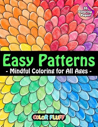 Amazon.com: Easy Patterns: Calming and Unique Coloring Book for Adults ...