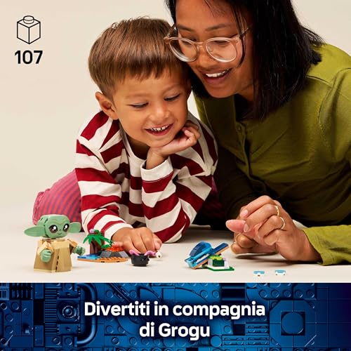 Star Wars 75443 La Casa di Grogu - Giocattolo da Costruire con Personaggio Grogu, Rana Sorgan, Catapulta e Biscotti Blu - Regalo per Bambini e Bambine da 4 Anni in su Fan di The Mandalorian - Lego - Immagine 1