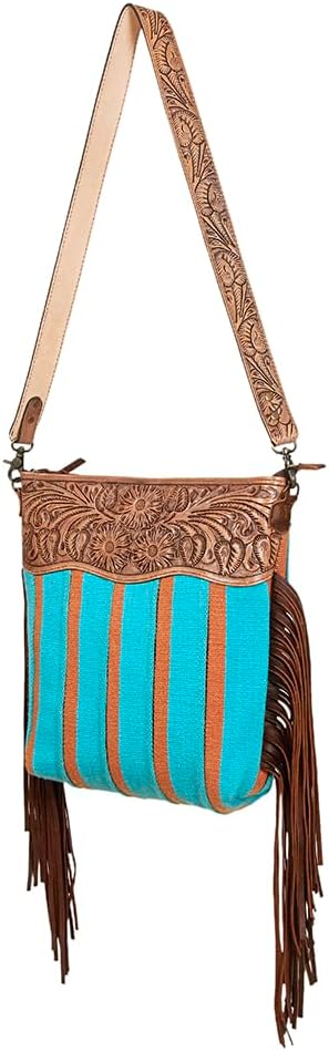 American Darling Cross Body Hand Tooled Saddle Blanket Genuine Leather Western Women Bag Handbag Purse | Crossbody for |Cute