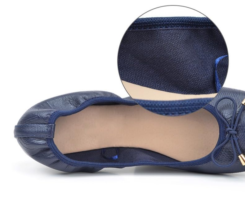 Zapatos planos de ballet plegables para mujer, clásicos, de piel sintética, sin cordones, cómodos, informales, para la oficina, caminatas diarias — view 4
