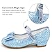Stelle Girls Dress Shoes Glitter Princess Shoe Flower Mary Jane Low Heels Party Wedding Prom Footwear for Toddler Kids(IB,9MT)
