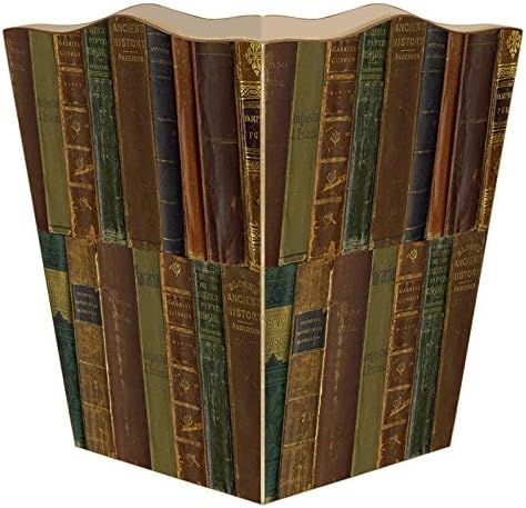 Marye-Kelley WB1543 - Antique Book Spines Wastepaper Basket