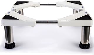 Universal Refrigerator Base Stand Adjustable Washing Machine Base Length 51-72cm Width 46-68cm Dryer Stand Fridge freezer Stand Laundry Pedestal for Wine Cooler (H:19-22cm) (4 Legs