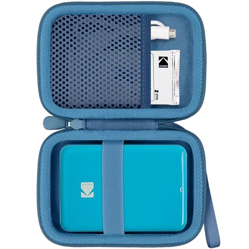 Flaxune Hard Travel Carrying Case for KODAK Step/Step Slim/Printomatic/Printomatic+ Instant Smartphone Photo Portable Mini Color Wireless Mobile Printer, Blue Case