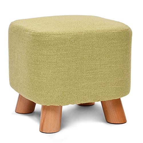 Taburete de cubo para sala de estar en ropa de algodón cómodo y transpirable 2