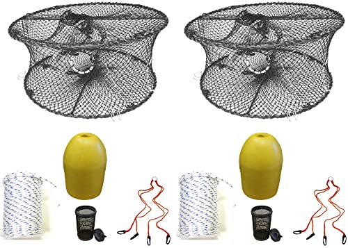 2-Pack of KUFA Sports Foldable Prawn Trap (Stretched Mesh Size:1-3/4
