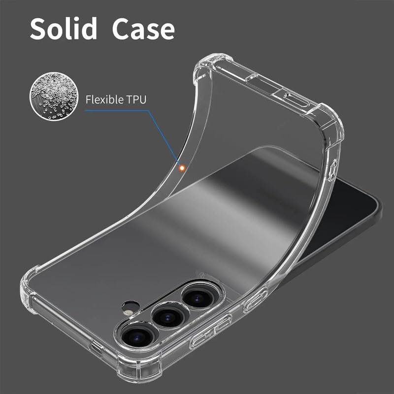 Image of Case Creation New Samsung A35 5G Premium Imported 0.3mm Crystal Clear Totu Silicone Transparent Flexible Soft Corner Protection with TPU Slim Back Case Color Cover for A35 5G