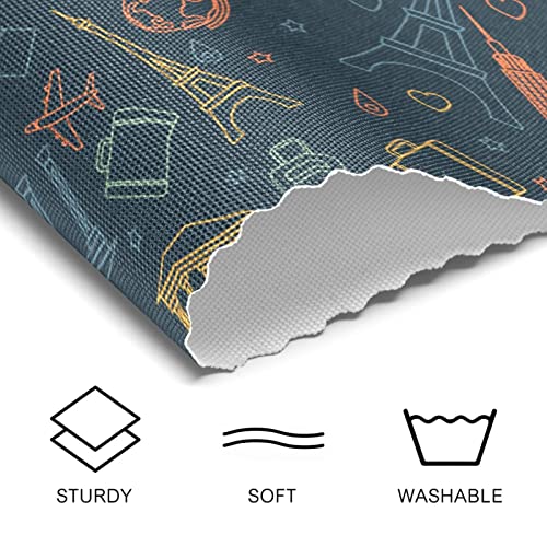 Sets de table éléphant protège table anti-brûlure lavable lot de 4 - 5