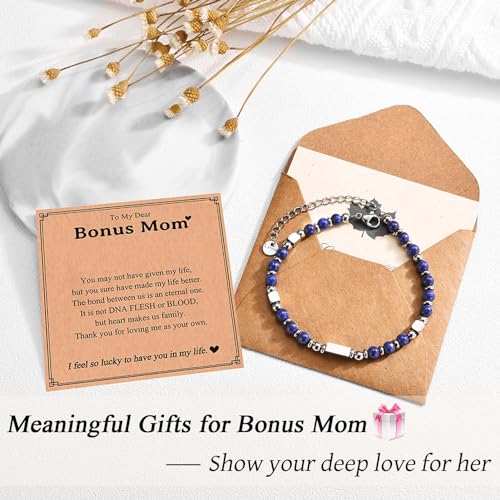 Image of Mothers Day Gifts for Mom Aunt New Mom to Be Mother in Law | Tiny Stone Bracelets Birthday Christmas Jewelry Presents for Bonus Mom Women