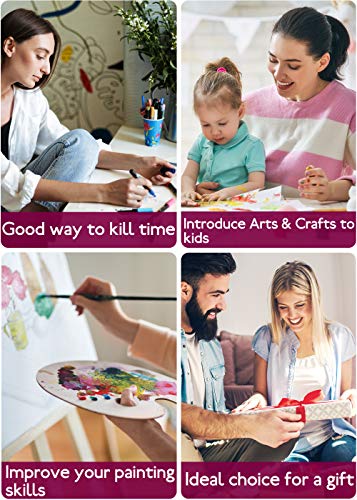 Gronda Pferd Malen nach Zahlen Erwachsene DIY Rosa Blau Tier Ölgemälde Kunstwerk Senior Frau Bild mit Zubehör Stift… – Bild 6