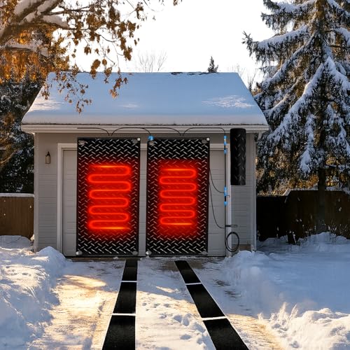 除雪ヒーターマット 屋外融雪マット 冬季用 防水防滑 加熱式融雪システム 玄関・階段・庭・通路の雪対策 2pcs 36*120cm
