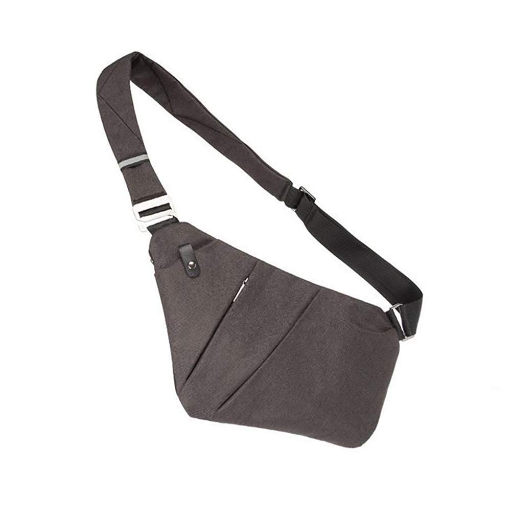 BSFASFCross-Body Sling Bag Lightweight Casual Anti Theft Travel Daypack Chest Shoulder Bag for Men (Black)