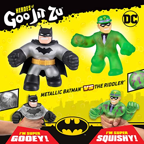 Heroes of Goo Jit Zu DC Versus Pack - 2 Stretchy, Squishy Figures with Super Squishy Batman versus Super Gooey Riddler, Perfect Christmas/Birthday Present For 4 To 8 Year Olds, Stretchy Tactile Play - Image 3