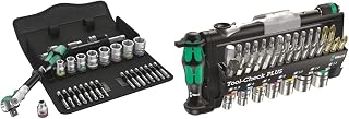 Wera 8100 SB 6 Zyklop Speed 3/8" Multifunction Ratchet & Socket Set, Metric, 29pc, 05004046001 & Tool-Check Plus Mini Bit Ratchet, Socket, Screwdriver & Bit Set, 39pc, 05056490001