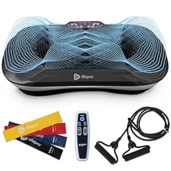 Lifepro Waver Vibration Plate Exercise Machine – High-Intensity Vibration Plate for Lymphatic Drainage – Full-Body Workout Vibrating Platform with Loop Bands – Fitness Equipment for Strength & Toning
