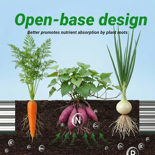 Rujkodvh 2PCS 6x3x1 FT Rectangle Metal Raised Garden Bed Kit, Elevated Garden Planter Box Outdoor, Large Planters for Outdoor Plants, Flower, Vegetables, Fruit, Herbs (Silver) — view 6