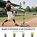 AOLIGEIJS Baseball Tee Batting Tee Softball Tee Portable Travel Hitting Tee,Easy Adjustable Height,Stable Tripod Stand (Baseball Tee Pro, Green)