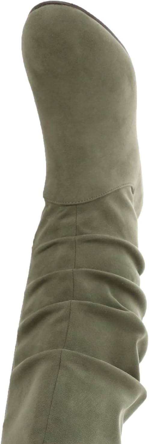 Masseys Women's Khloe Slouchy Mid Calf Wedge Boot