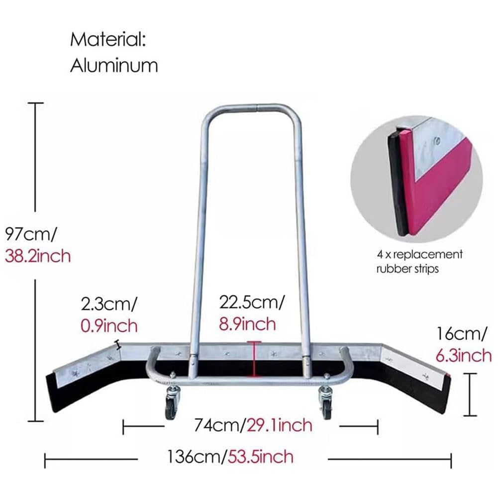 DONGXIAO Raspador de Agua Grande, Escoba limpiaparabrisas Ancha for cancha de Baloncesto, empujador de Agua for estacionamiento, raspador for cancha de bádminton, limpiaparabrisas de Aluminio