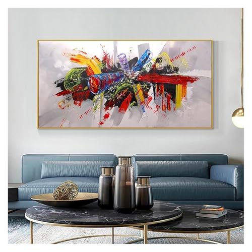 Tableaux décoration murale moderne abstrait coloré 60x120cm - 7
