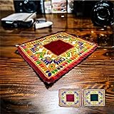 LOVENSPIRE Elephant Pooja Aasan Rug Velvet Prayer Mat Meditation Multipurpose Aasan for Ganesh Pooja Diwali Pooja Mandir and Festive Decor Diwali Decoration Housewarming Gift