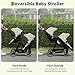 Double Tandem Stroller for Newborn & Toddler – Foldable Twin Pushchair with Reversible Seat, 5-Point Safety Harness, Adjustable Backrest & Canopy, Storage Basket