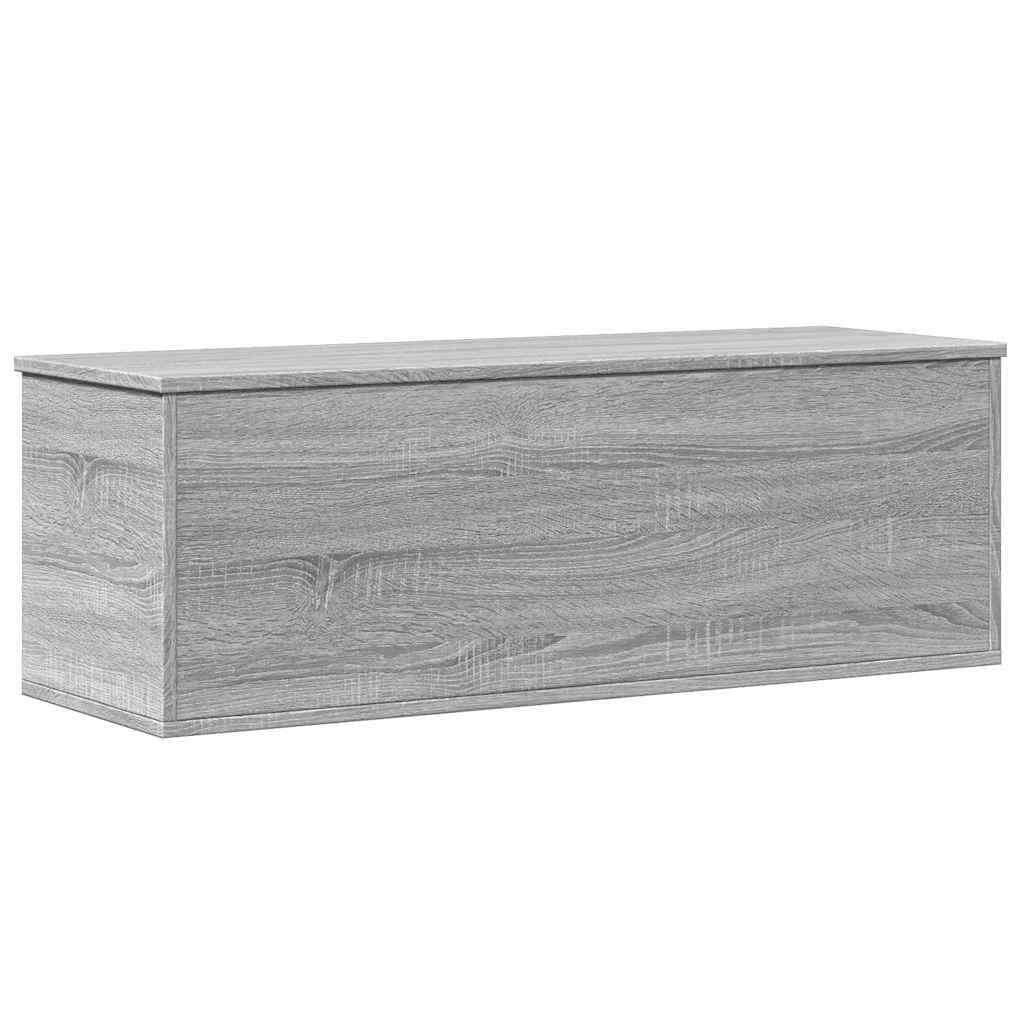 Caja de almacenamiento gris Sonoma 102 x 35 x 35 cm, material de madera, organizador de almacenamiento para estantería, ropa, armario