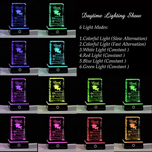 Movdyka 2023 Graduation Gifts For Her Him, 3D Layser Engraved Class Of 2023 With Base, Unique High School College Graduation Gift Ideas For Women Men Girls Daughter Son Unisex #TOP2