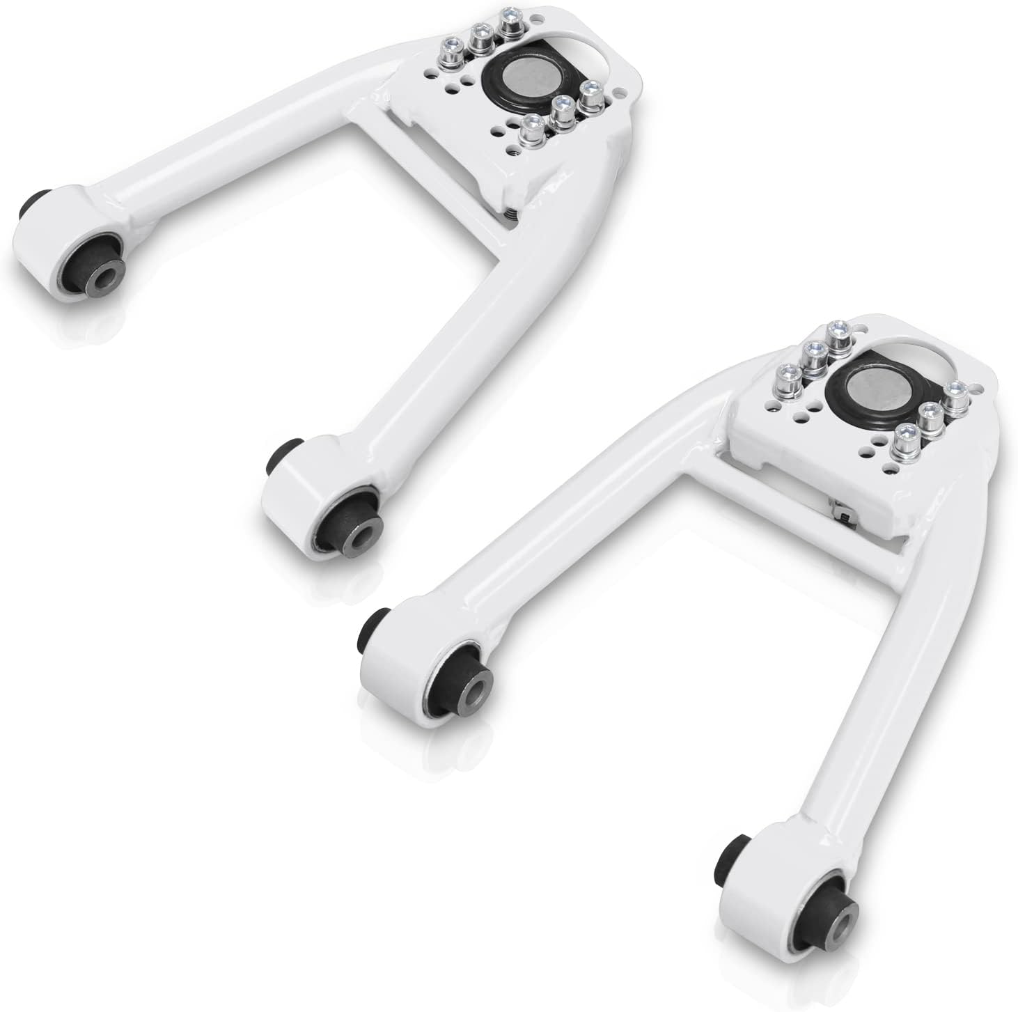 AJP Distributors 2PCS JDM Front Upper Adjustable Tubular Steel Control Arm Camber Kit White Compatible/Replacement For Civic EJ6 EJ7 EJ8 EM1 EK1 EK2 EK3 EK4 EK9 1996 1997 1998 1999 2000 96 97 98 99 00