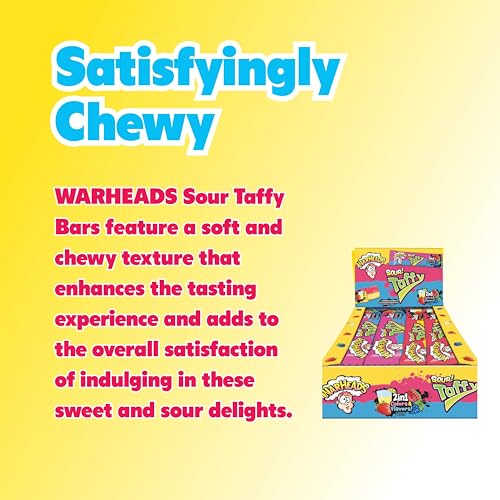 WARHEADS Sour Taffy 2-in-1 Chewy Bars - Candy Variety Pack - Assorted Flavors, Individually Wrapped Chewy Bars - Bulk Taffy - Gluten Free Candy - Box of 24 - image 3