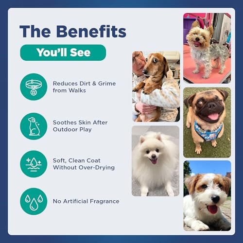 Image of Hypoallergenic Flea and Tick Relief 16.9oz Dog Shampoo for Sensitive Skin Mite Me Not Formula for Itchy and Dry Coats Deep Cleansing and Moisturizing Pet Wash for Dogs and Puppies 500ml