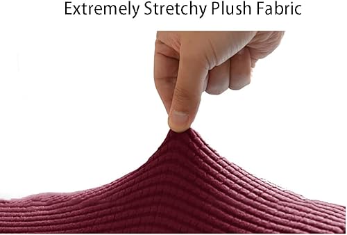 Miniatura 3 de LINGXIYA Juego de 2 fundas elásticas para reposabrazos de felpa suave y elástica, de elastano para sillassofás, fundas protectoras para muebles para