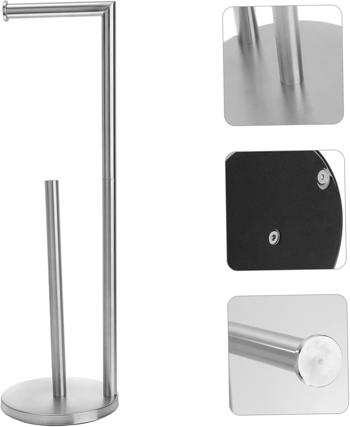 DOITOOL Vertical Roll Holder Toilet Tissue Holder Paper Holder Stand Vertical Paper Towel Rack Kitchen Paper