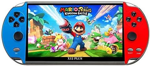 songlan-X12 Plus 7-inch HD Screen Handheld Portable MP5, 10000+ Free Games，Dual Joystick Nostalgic Arcade Video Game Machine 16GB ROM, Support GBC/GBA/NES/MD/SMC/SFC Games Children's Gifts