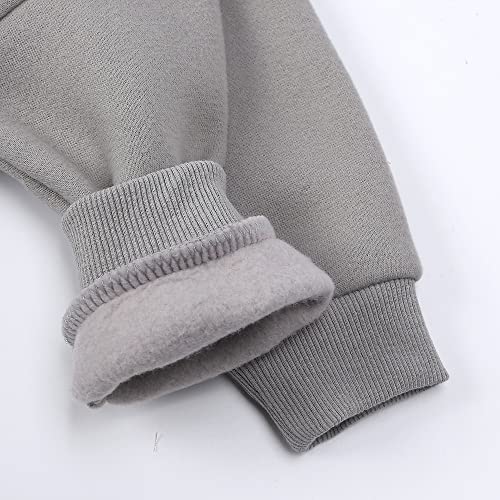 Image of MYGBCPJS Youth 2PCS Jogger Outfits Set Fleece Hooded + Sweatpants Boys Girls Athletic Sweatsuits Pullover Clothes