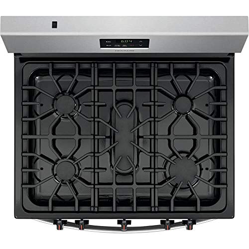 Frigidaire Fcrg3052As 30" Freestanding Gas Range With 5 Sealed Burners 5 Cu. Ft. Oven Capacity Edge-To-Edge Continuous Grates Store-More Storage Drawer In Stainless Steel #TOP4
