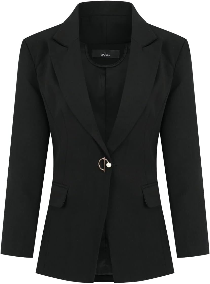 YYNUDA Women's Business 2 Piece Lady Suit Set Office Work Solid 1 Button Pantsuit Blazer Jacket and Pants - Image 2