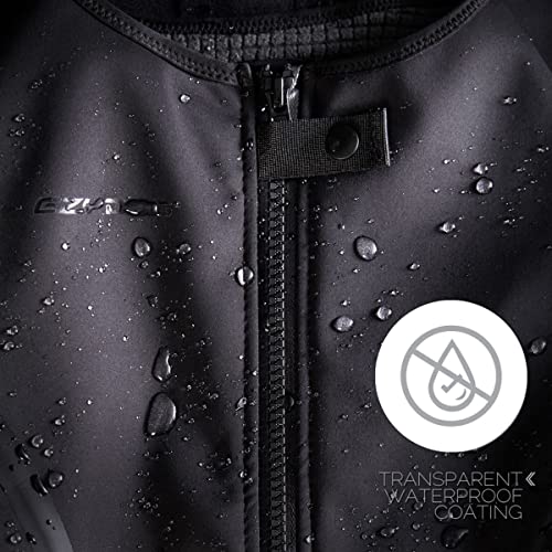 EzyDog Hundemantel Wasserdicht für Kleine, Mittelgroße und Große Hunde - Hundepullover Fleece mit Sicheren Reflexstreifen, Thermax Hundejacke - Hunderegenmantel mit Bauchschutz (XS, Schwarz)