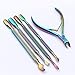Born Pretty Cuticle Pusher Remover with Nipper colorful Stainless Steel manicuring Nail Art Tool Set