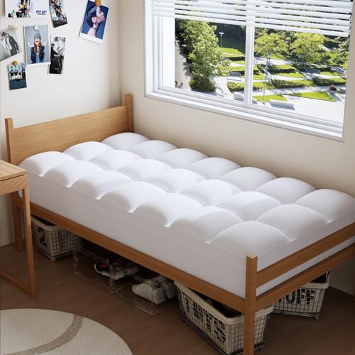 Topllen Twin XL Mattress Topper for Back Pain Relief, Extra Thick Pillow Top Plush Mattress Pad with...