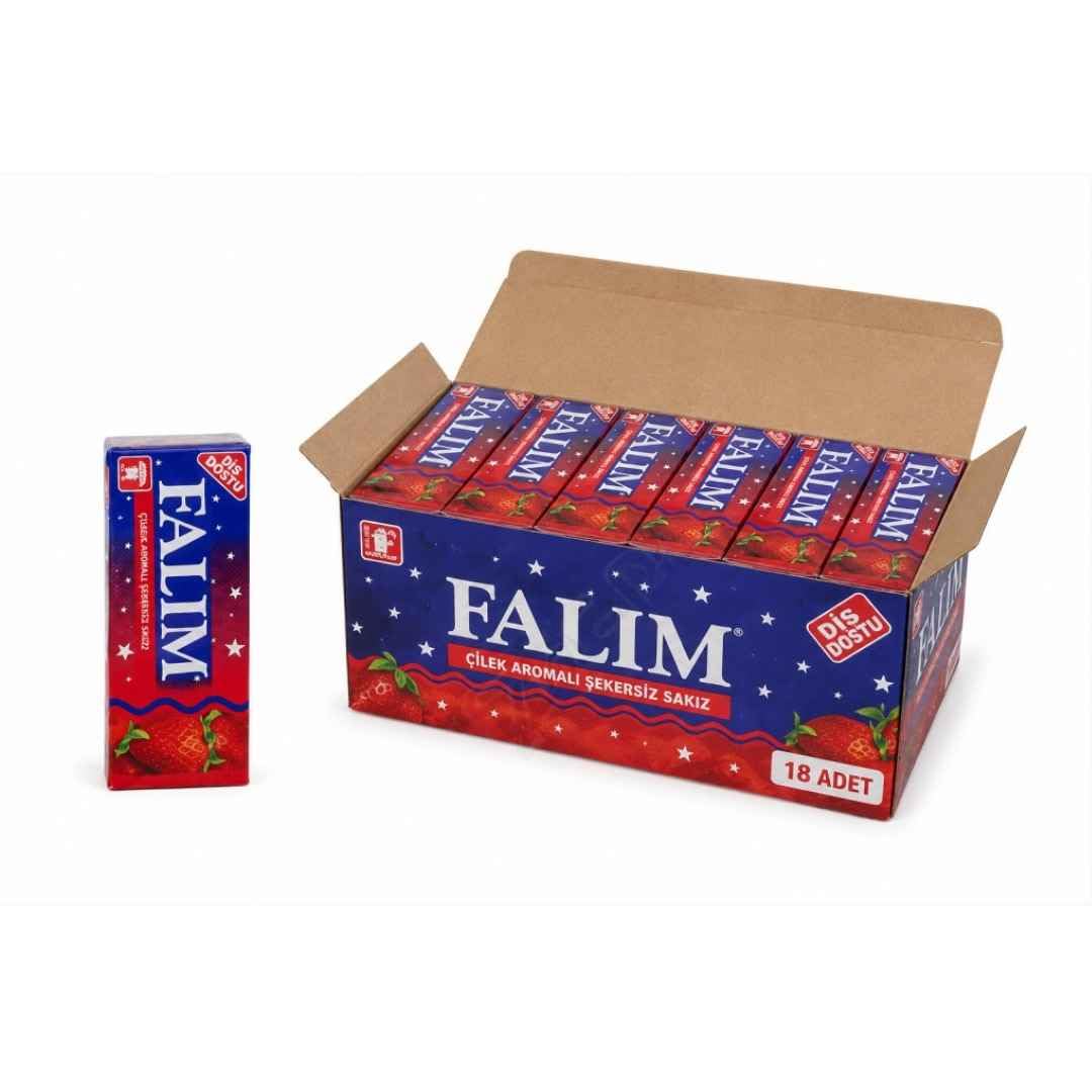 PUFAI Bundle – FALIM Zuckerfreier Kaugummi Erdbeergeschmack – Fruchtiger Genuss & frischer Atem, 5x20 Stück, 18 Packungen