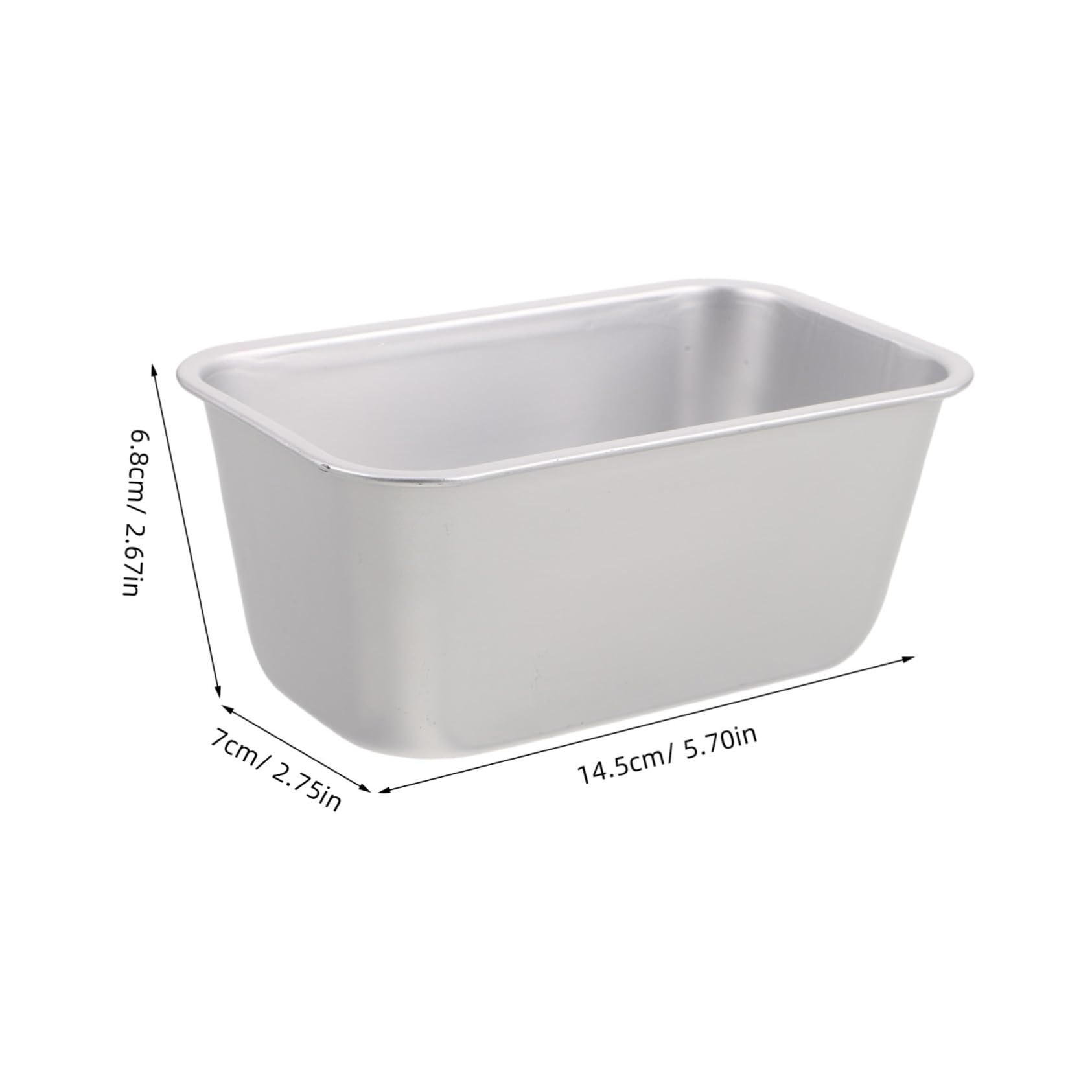 Luxshiny 2pcs Rectangular Cake Mold Non-stick Toast and Loaf Pan for Even Heat Baking for Christmas Treats and Home Baking Dishwasher Safe Professional Design