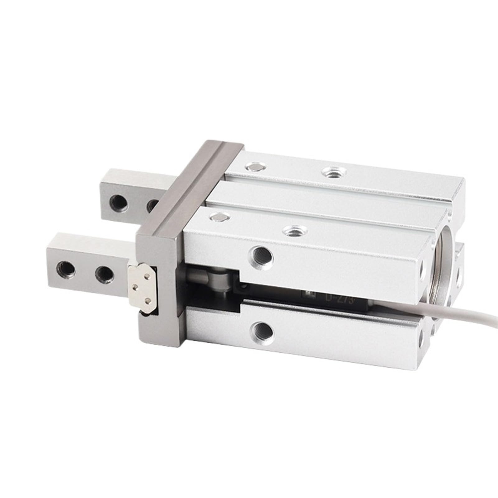 RISWEKFW Type MHZL2 Pneumatic Air Gripper Cylinder Parallel Type Finger Cylinder Double Acting Industrial Automation Robot Clamp ﻿(MHZL2-20D clamp jaw)