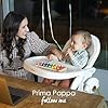 PEG Prima Pappa Follow Me Seggiolone Pappa Neonati Reclinabile, Funzione Sdraietta, 4 ruote, Pieghevole e Ultracompatto, per Bambini da 0 a 3 Anni (0-15 kg), Ice