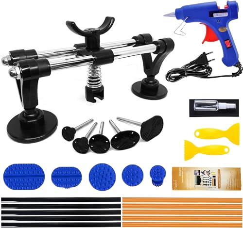 Auto Dellen Reparatur Set, Car Ausbeulwerkzeug, DIY Repair Puller Kit mit Brückenzieher, Paintless Dent Removal Tool für Fahrzeug Dellen Reparaturset