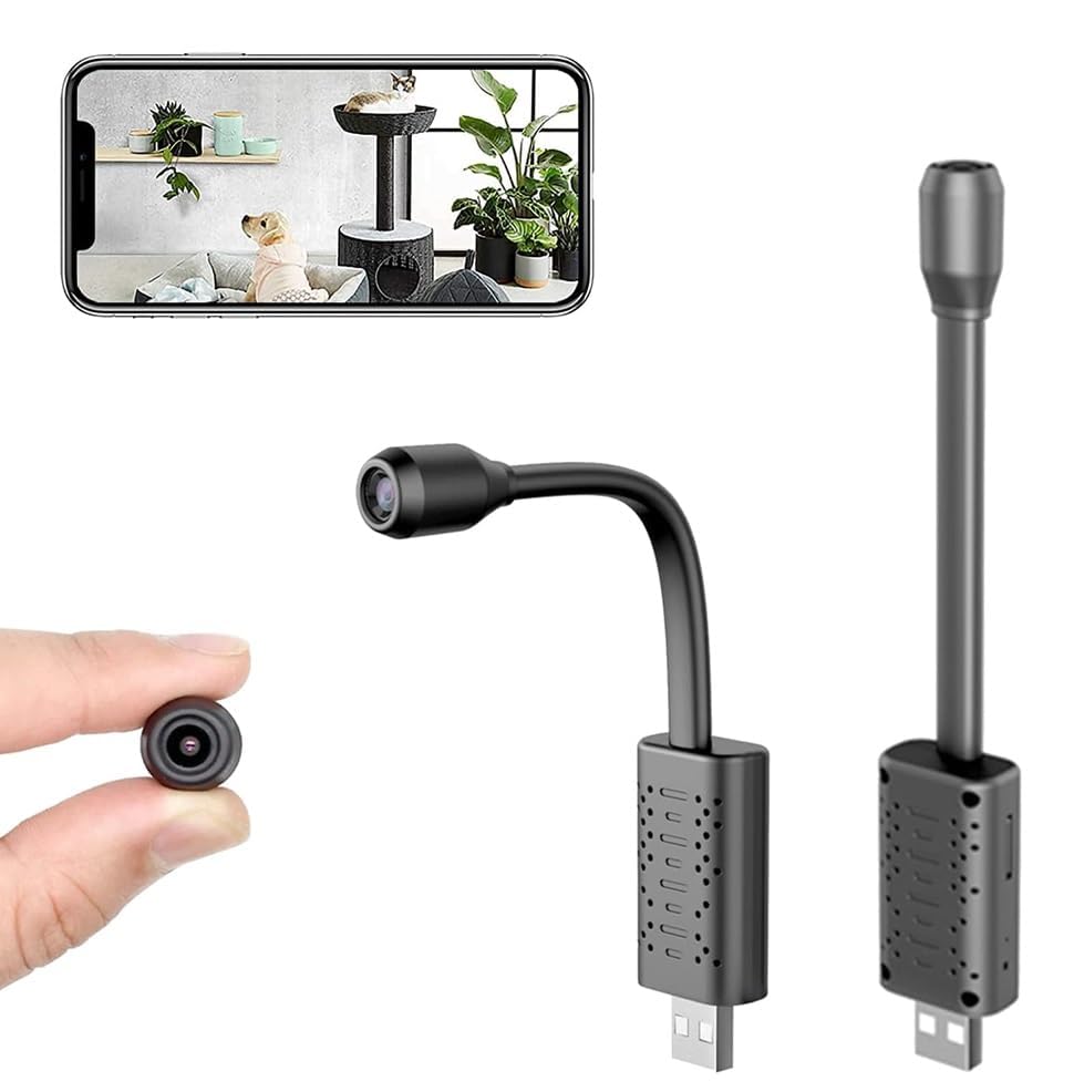 Image of FREDI HD PLUS WiFi Power Camera | 1080p Full HD | 32 GB Inbuilt or Support | 24x7 Plug-in Recording | Live View on Mobile & Laptop (WiFi MINI USB W11 Camera-Support 32 GB SD Card)